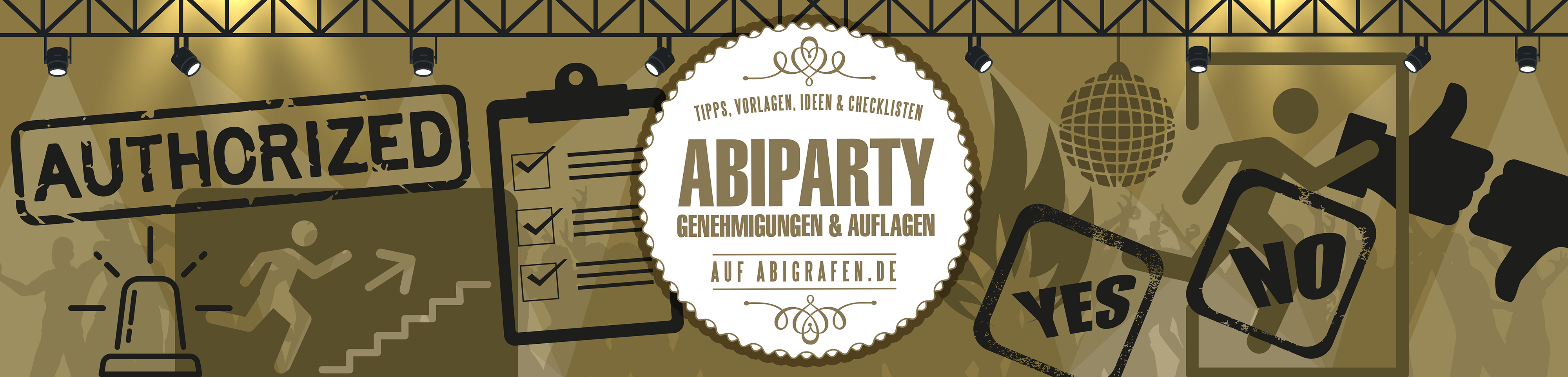 Abi Party: wichtige Informationen zu Genehmigungen & Steuern (Ordnungsamt, Schankerlaubnis, Vergnügungssteuer, Gema-Gebühren, Notausgänge, Rettungswege, Sanitäter etc.)